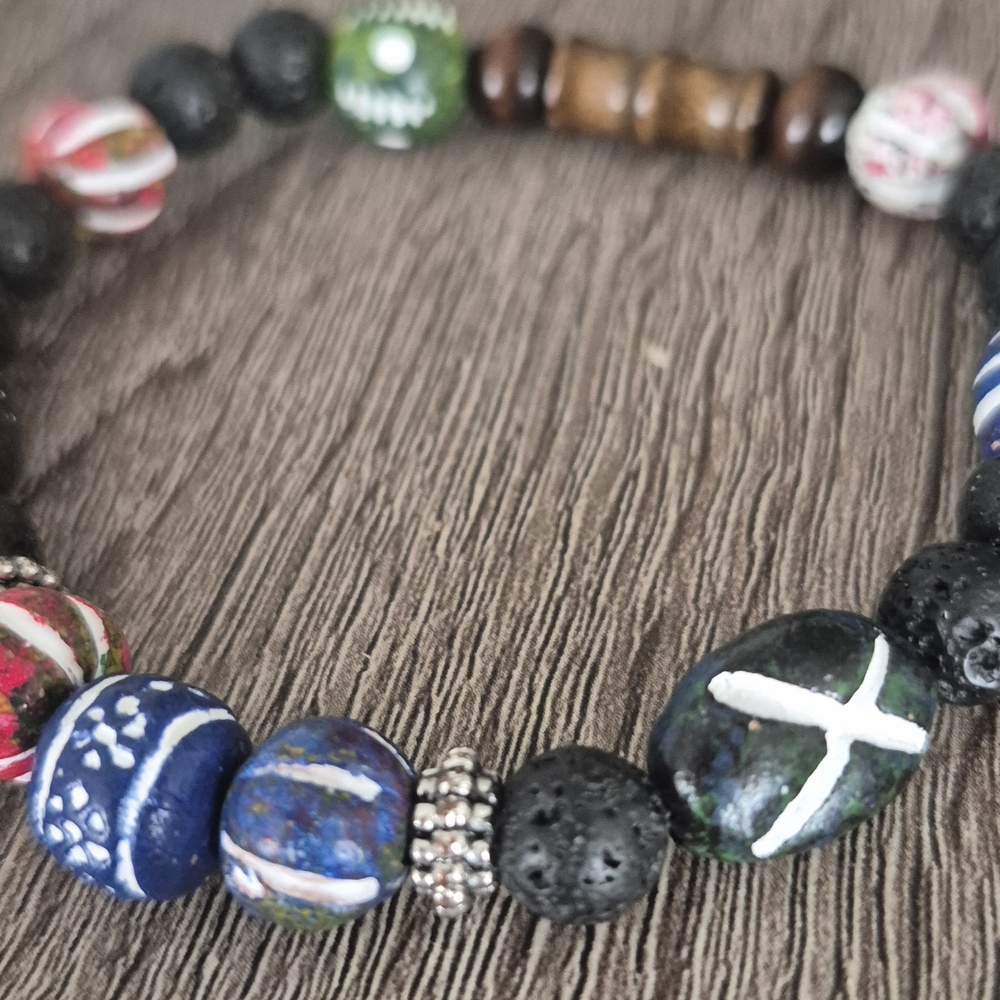 Men's Handmade Natural Tribal Terracotta Clay Braclet! - Picture 4 of 5